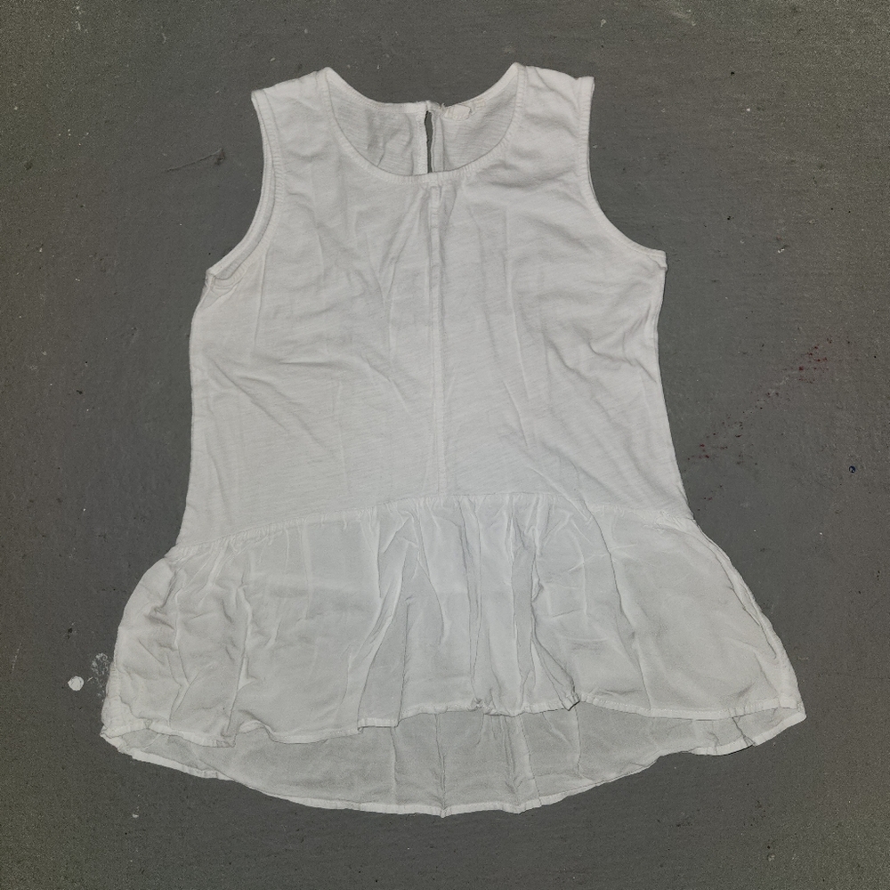 White soft sleeveless top